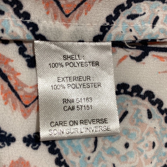 Ivanka Trump 3/4 Sleeve Blouse Popover Stretch Top V Neck Women's Size M - Picture 9 of 12